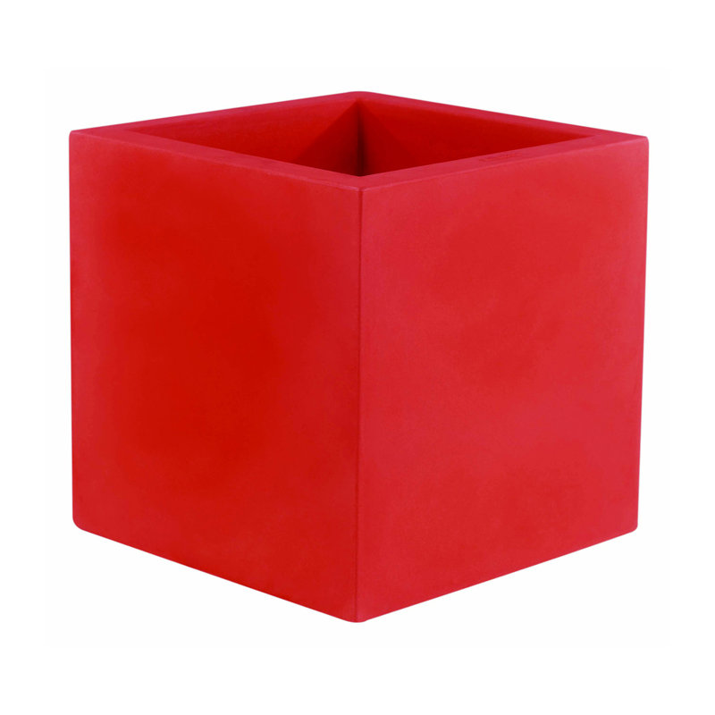 Nano Resin Pot Planter, 7" H x 7" W x 7" D, White