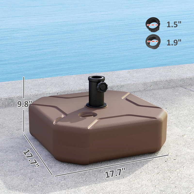 Support de parasol, support de parasol carré pour patio, base de parasol d'extérieur robuste