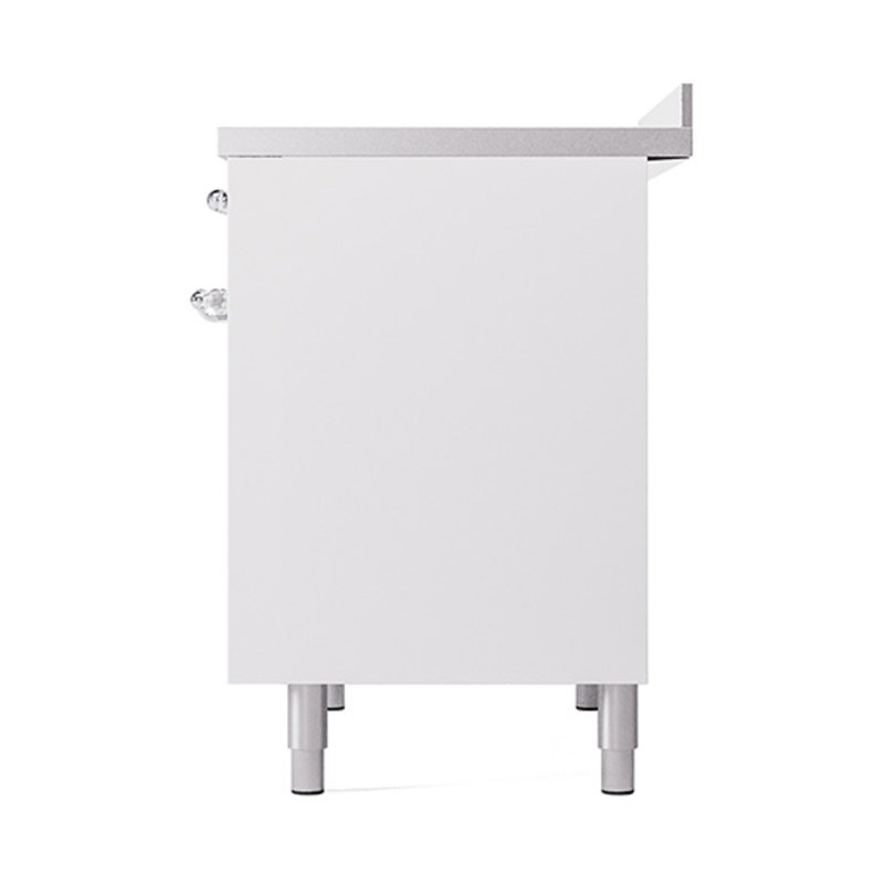 ILVE Nostalgie II Noblesse 40 in Induction Range, White/Chrome