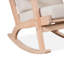 Chaise berçante d'extérieur en bois massif avec coussin