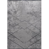 Rapture Abstract Area Rug in Gray