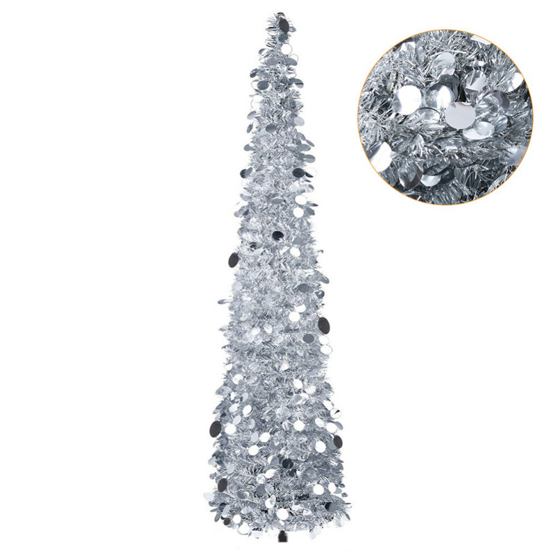 Arbre de Noël 60 po Tinsel, Argent