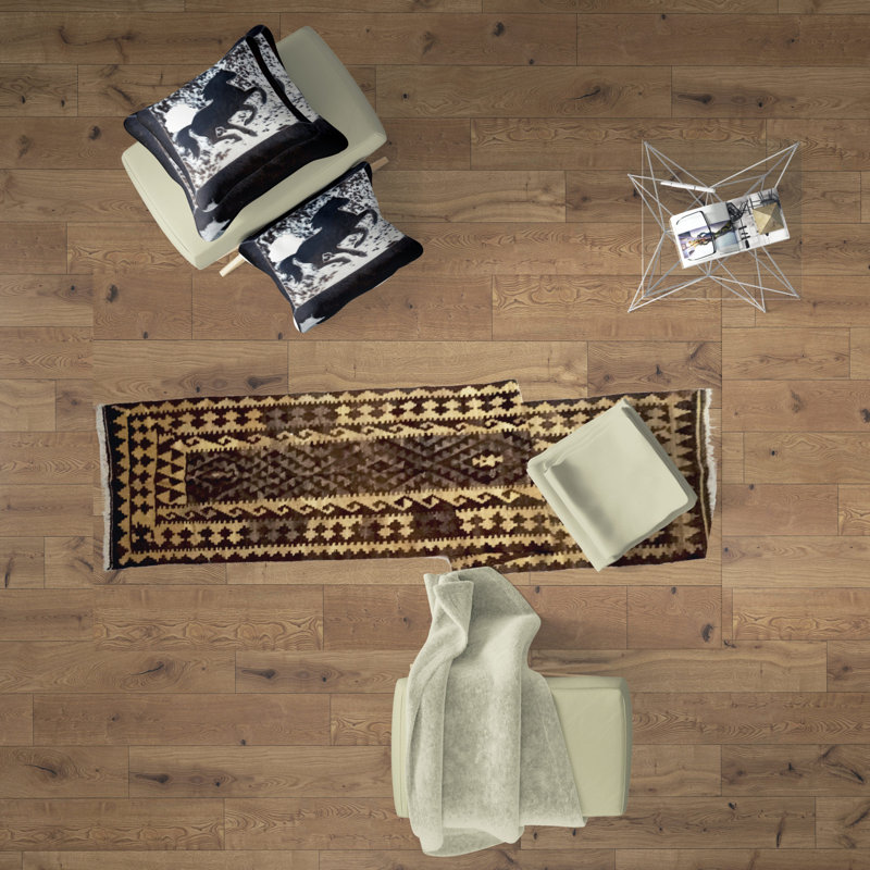 Recio Runner 80 cm x 300 cm Geometric Hand Woven Kilim Area Rug