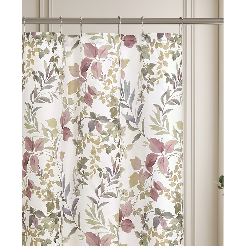 Standard Rose Leaf Polyester Shower Curtain