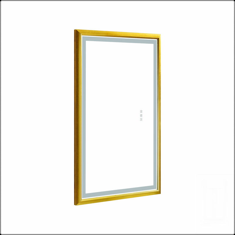 42 po X P 24 po H Miroir à DEL rectangulaire surdimensionné avec éclairage antibuée et à intensité variable, parfait pour les salles de bain modernes