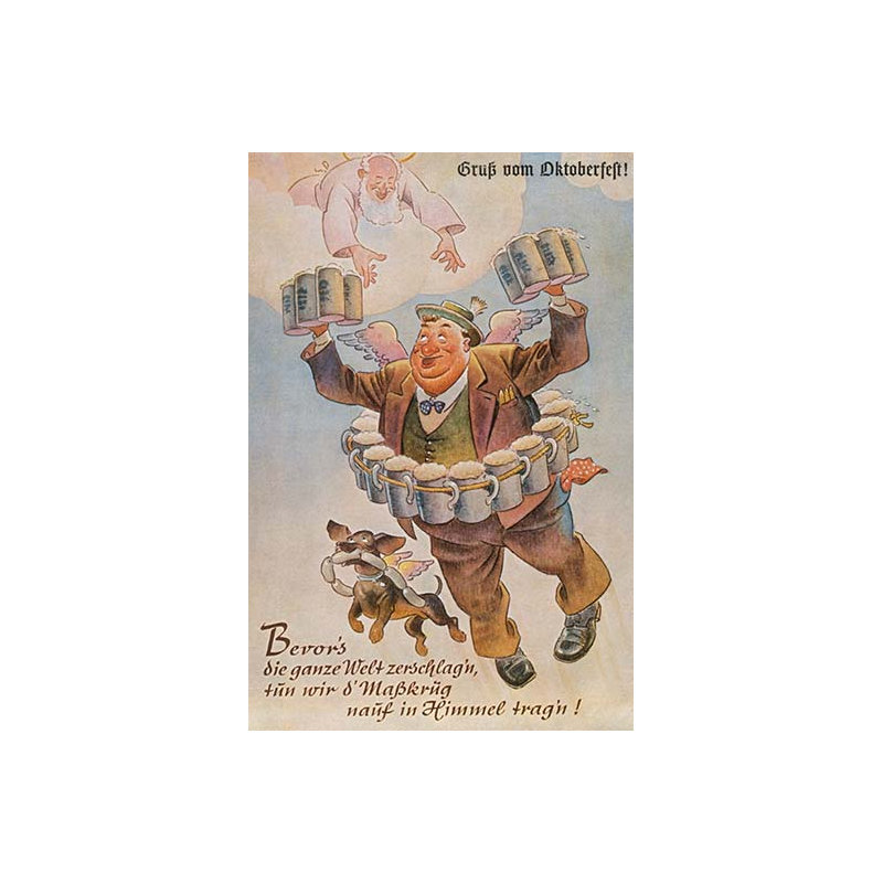 Cadeau de octoberfest-imprimé publicitaire, H 42 po x l 28 po x P 1,5 po