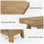Table de bout à 2 niveaux en bois, petite table d'appoint rustique avec rangement pour le salon-126673005-126673007