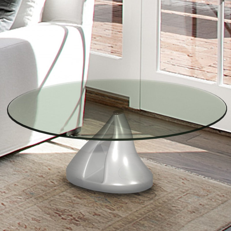 Round Clear Tempered Glass Table Top 56 Inch with 3/8 Inch Thick Pencil Polished Edge Ideal for Tables Desks Workspaces and Outdoor Furniture by Fab Glass and Mirror