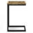 Davisville Solid Mango Wood C Side Table, Modern Industrial Boho with Resin Inlay