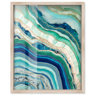 Art abstrait bleu sarcelle abstrait Agate II bleu sarcelle par Art Remedy