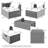 Aleshka 6 - Person Patio Conversation Set with Cushions-900417820-874766491