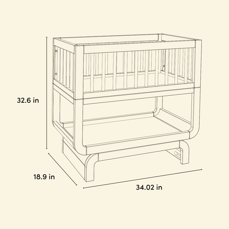 Storkcraft Santorini Deluxe 3-in-1 Convertible Bassinet, Driftwood