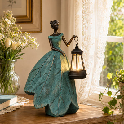 12'' Solar Fairy Garden Statue, LED Lights
