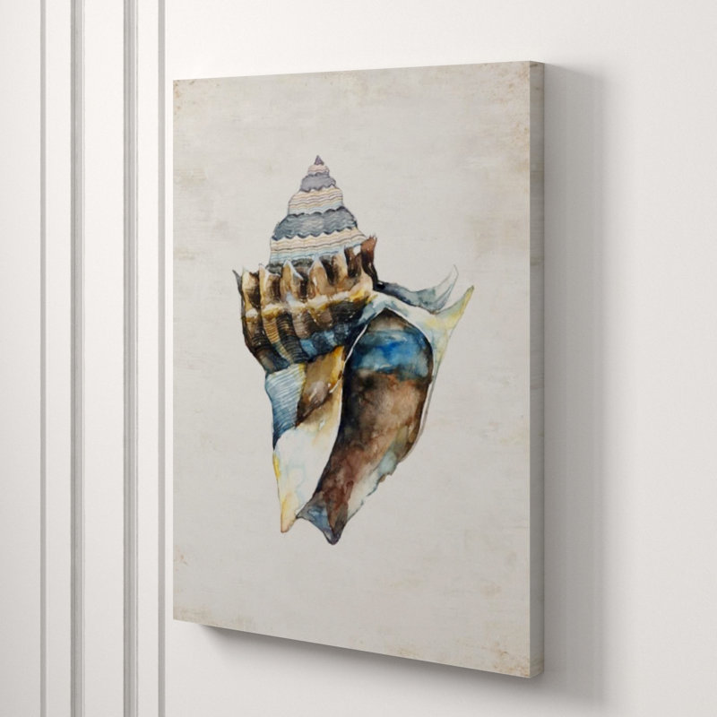 Shell Compilation I Print by Beverly Fuller, Image Brush Gel, 40" H x 30" W x 1.5" D