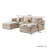 Kyna Upholstered 5-piece Linen Slipcovered Sectional(3 Seat)-1240208897