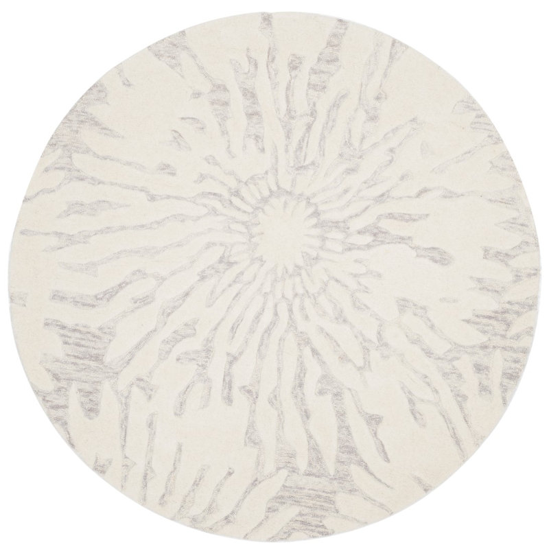 Jefferson Hand Tufted Wool Abstract Rug, Round 5'