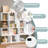 Bookcase with 4 levels, room divider with 11 open compartments