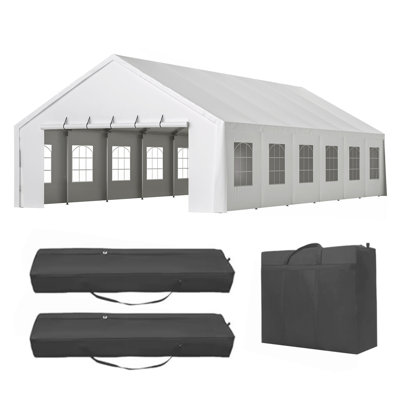 20x40FT Party Tent Heavy Duty, Large Wedding Event Shelters with 3 Carry Bags & Removable Sidewalls, Outdoor Canopy Gazebo Commercial Tents for Parties Carport Camping Garden Patio