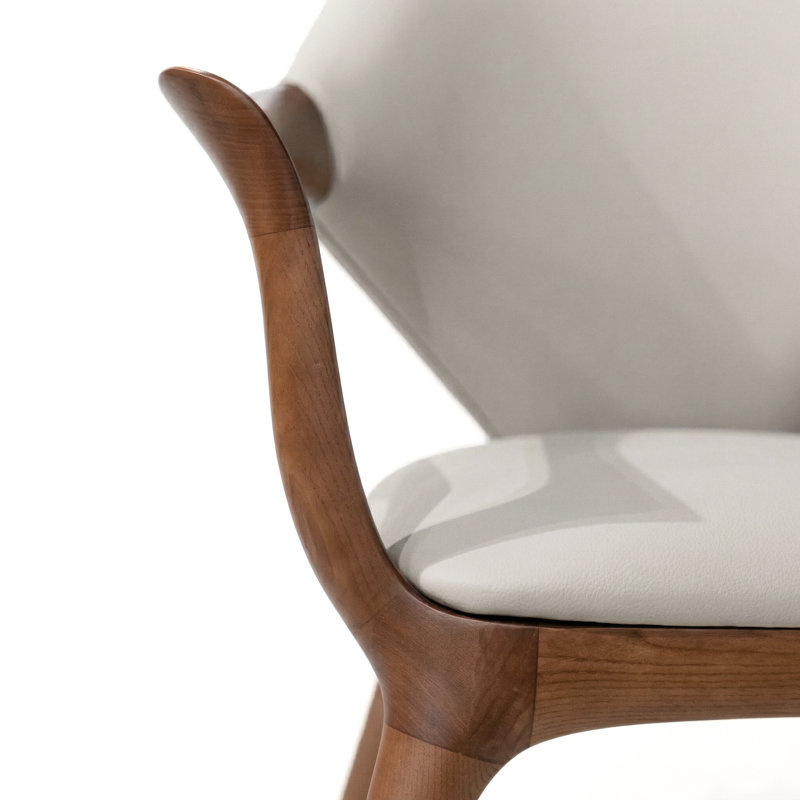 Chaise avec accoudoirs en bois massif Premier