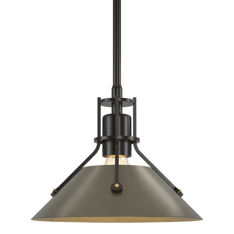 Henry 1 - Light Single Cone Pendant, 54.7'' H X 9.2'' W X 9.2'' D, Oil Rubbed Bronze, Vintage Platinum