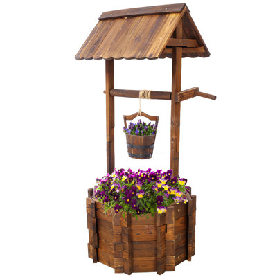 Décoration rustique d'extérieur en bois rustique pour jardin, jardin et jardin
