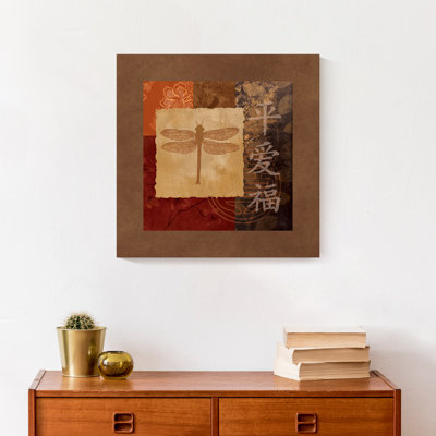 Libellule sur toile