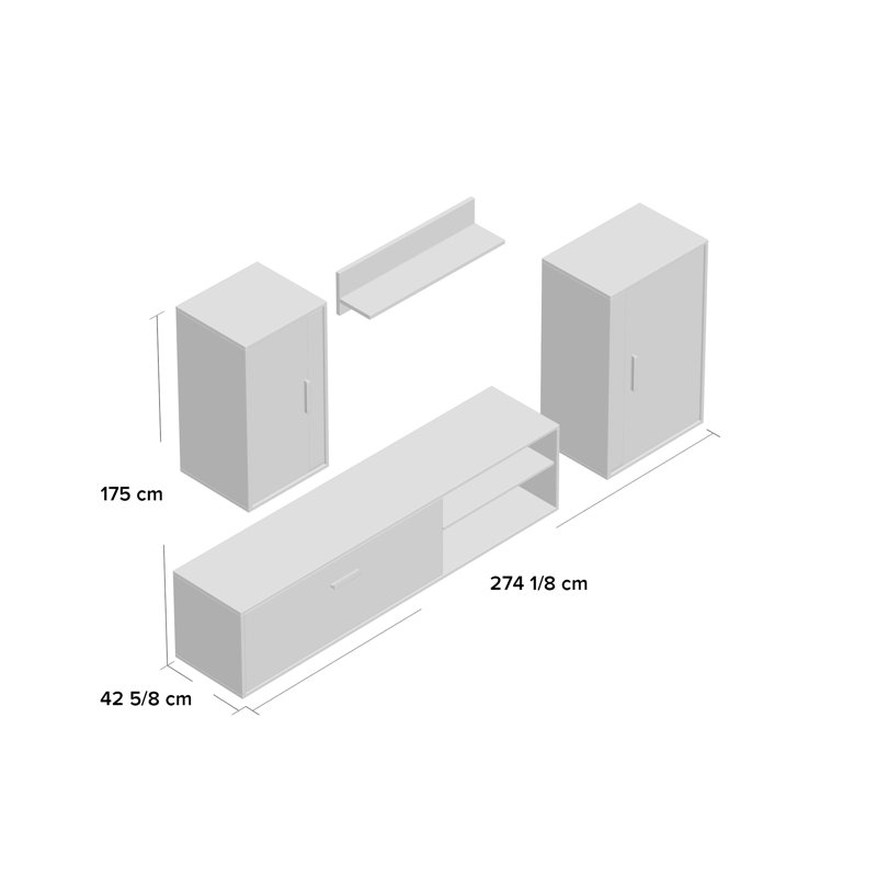 Anemos Unfinished Entertainment Centre for TVs up to 60"