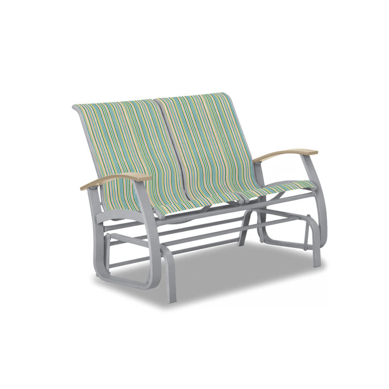 Belle Isle Outdoor Glider, Skip, Desert P60, Gloss White