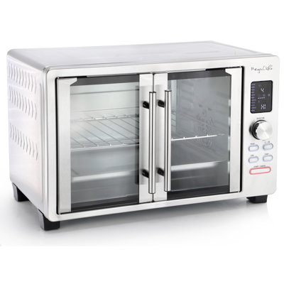 MegaChef 30 Litre Digital French Door Multi-Function Electric Convection Toaster Oven with Rotisserie Set