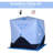Insulated Ice Fishing Tent, Pop-up Ice Fishing Shelter with Ventilation Windows, Double Doors and Carry Bag, for Low-Temp -22℉-98259484