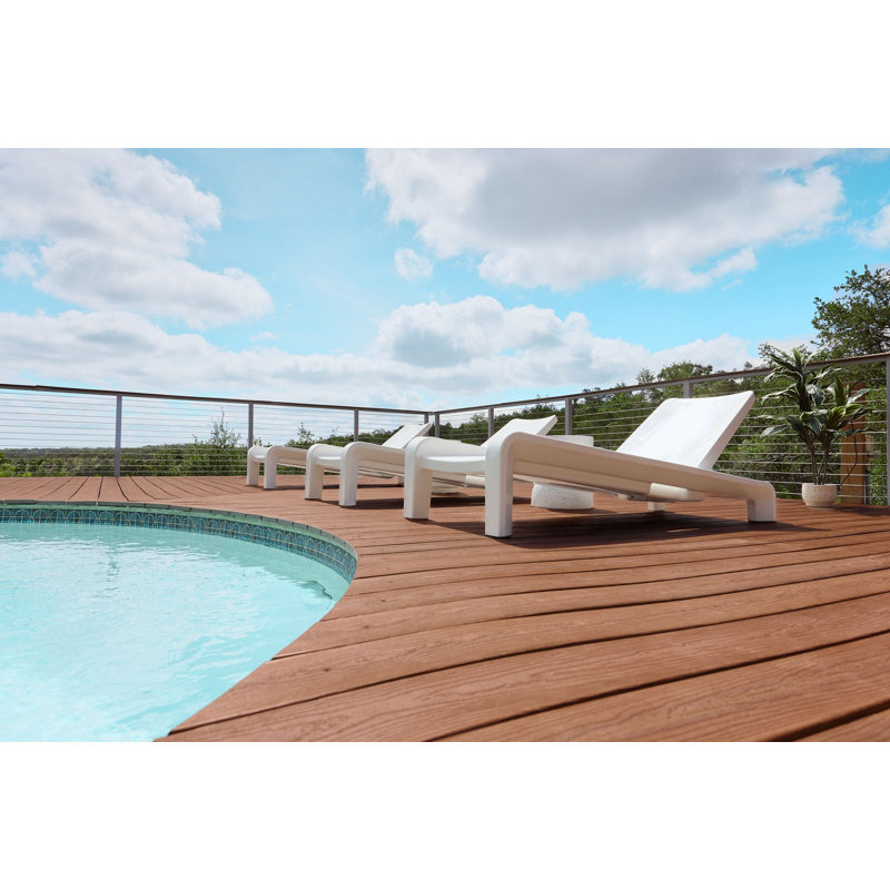 Deck Outdoor Chaise Lounge, Sandstone