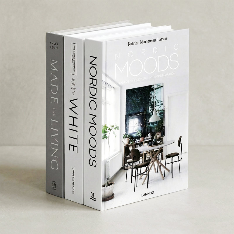 Neutral Home Faux Book Set (set Of 3) – Aesthetic Decorative Books For Coffee Table & Shelf Styling