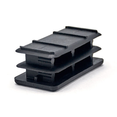 Outwater Plastic 1-1/2" X 3" Rectangular Insert End Caps For Tubing, Finishing Plug For Rectangular Tubing Chair Glide, Floor Protector, Fits Multi Gauge Tubing, USA Made, 10 Pack