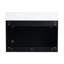 Armoire de salle de bain de 30 pouces avec lavabo en résine à rebords épais, capacité de rangement à double porte, charnières à fermeture en douceur, et trois supports séparés, meuble-lavabo de couleur châtaignier noir, espace, assorti