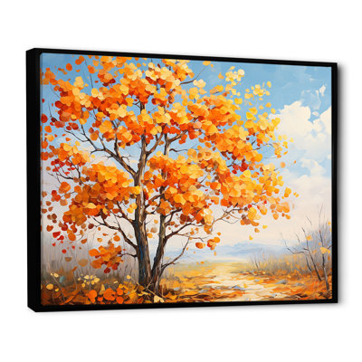 «Orange American Basswood Essence IV», art mural arbre