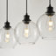 Luminaire suspendu pour îlot de cuisine 3 lumières noir mat-129991205