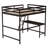 Riley Traditional Wood Slat Loft Bed with Integrated Desk & Ladder-72424424-72424423