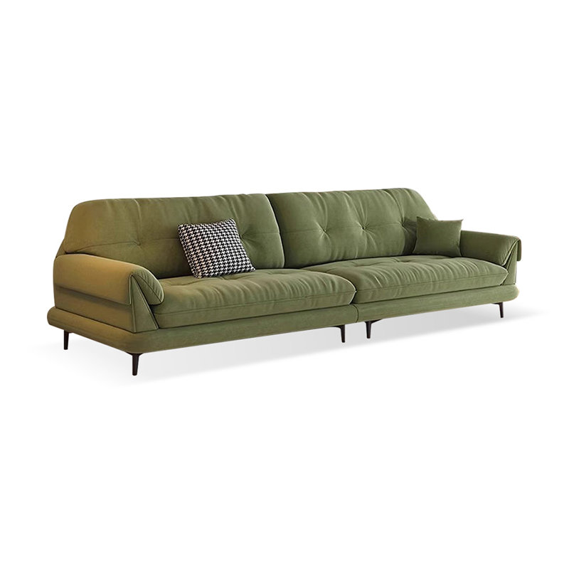 Canapé modulaire en polyester vert, 4, Vert, H 33,46 po x l 110,24 po x P 37,8 po