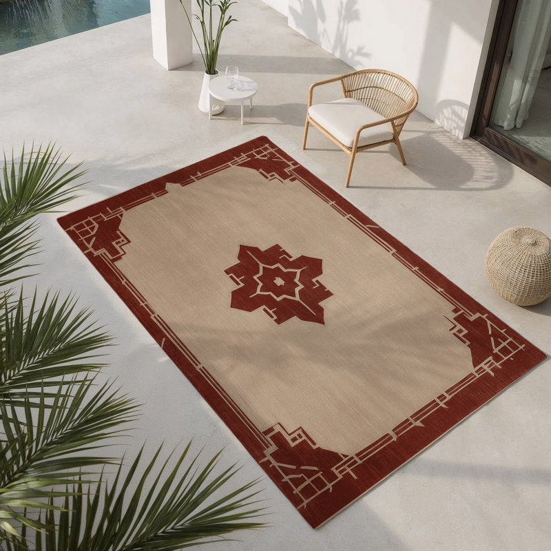 Tapis intérieur et extérieur Radiant Facets, Rectangle 1 pi 6 po x 2 pi 6 po