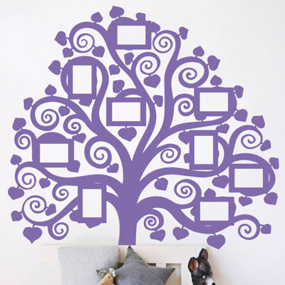 Décalcomanie murale images arbre familial