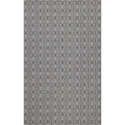 Martha Stewart Cotton Geometric Rug in Charcoal/Gray