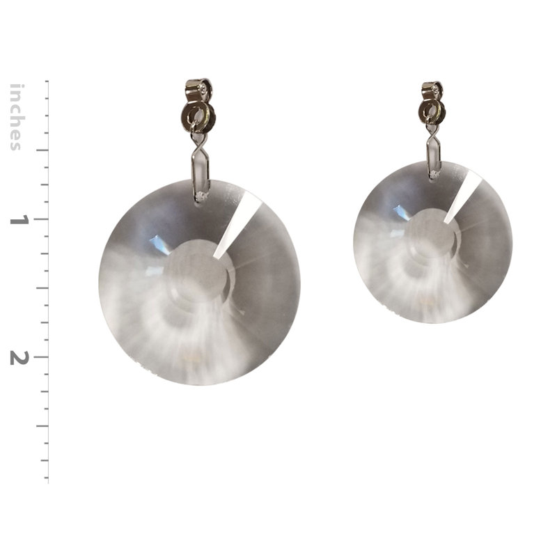 Sun Burst Design Crystal Faceted Ceiling Fan Pull Chains, Chrome