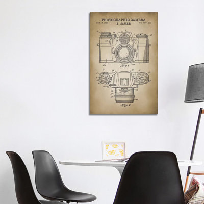 1962 Sauer Camera - Wrapped Canvas Print