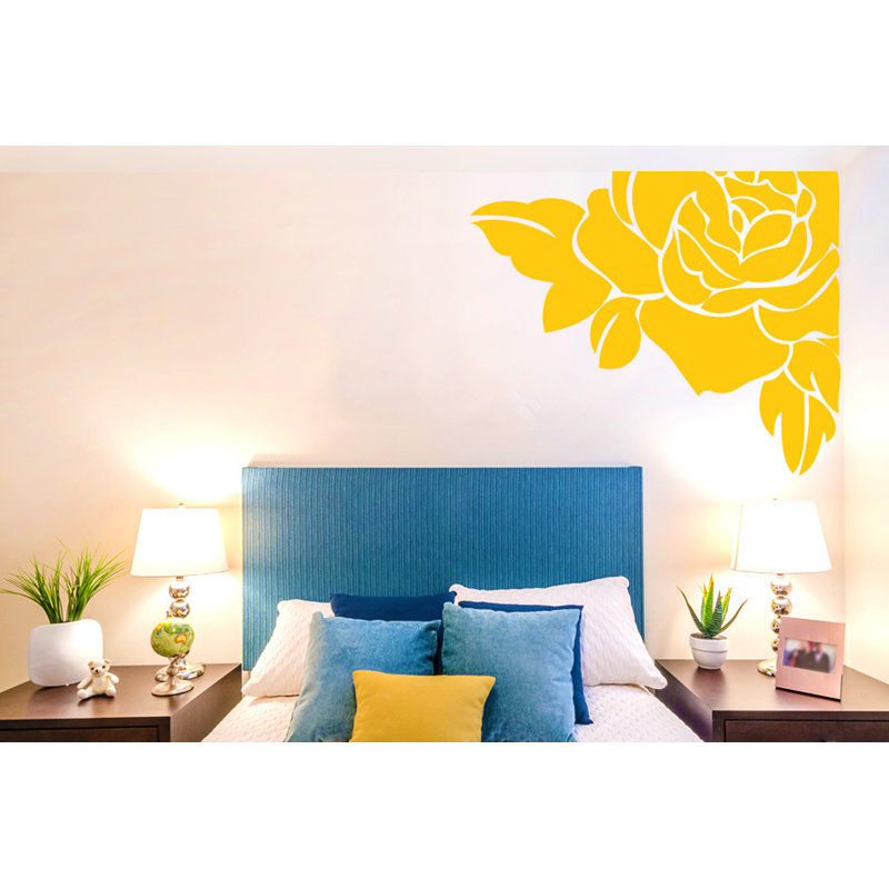 Plants & Flowers Non-Wall Damaging Wall Decal, Dark Yellow, Large