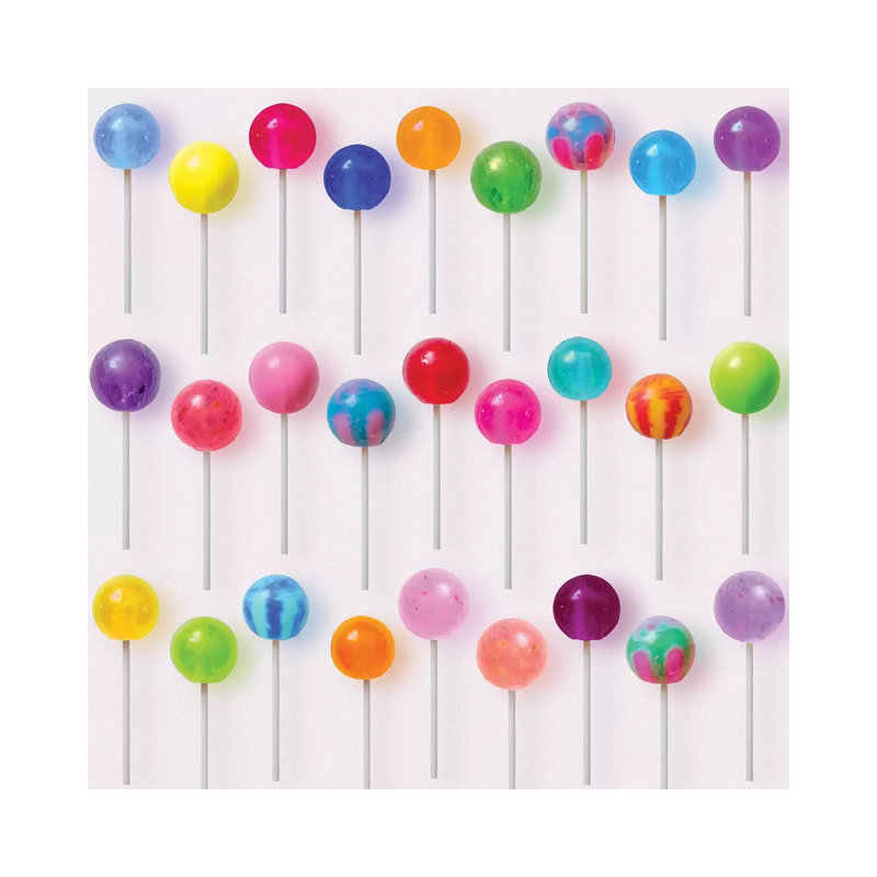 Colorful Lollipops by Erin Summer - Wrapped Canvas Gallery-Wrapped Canvas Giclée, 30.48 cm H x 30.48 cm W