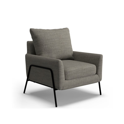 Chaise d'appoint avec pieds en métal noir