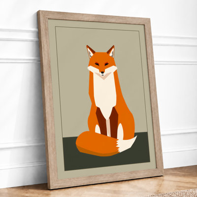 Gentle Fox Modern - Framed Print