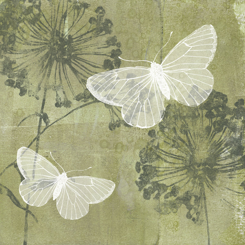 Dandelion And Wings II by Jennifer Goldberger - Wrapped Canvas Painting, 122cm H x 122cm W