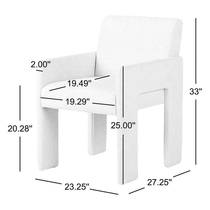 AMUR DINING ARMCHAIR-OSTEND NATURAL, Linen Ostend Natural