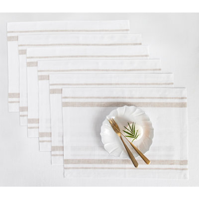French Stripe - 100% Pure Linen Placemats